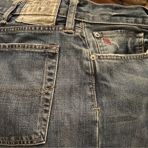 Ralph Lauren Polo Jeans, distressed blue washed NEW 42x30